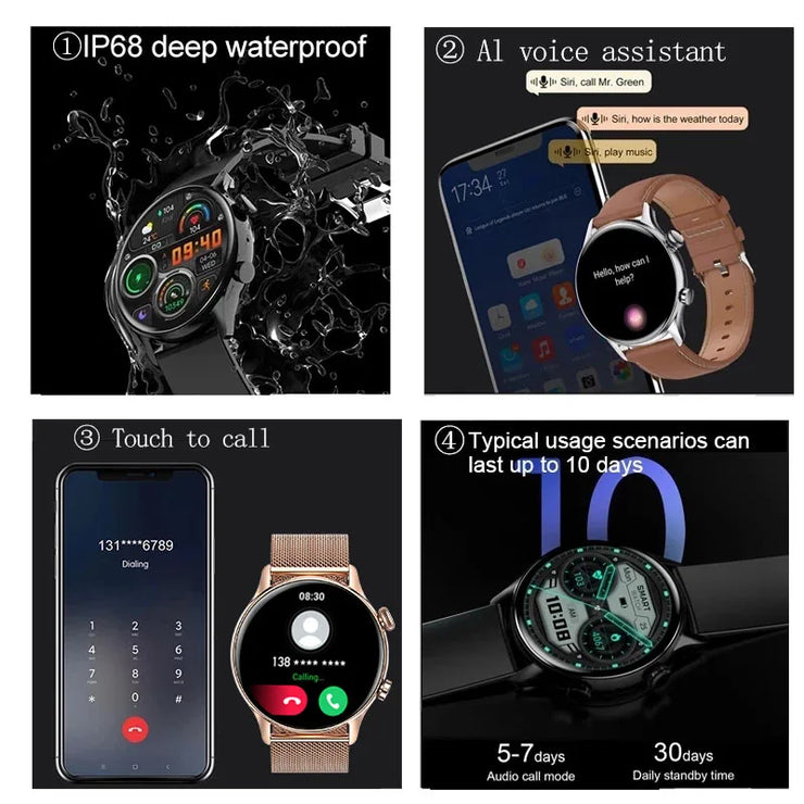 2025 AMOLED Smartwatch with GPS & Bluetooth