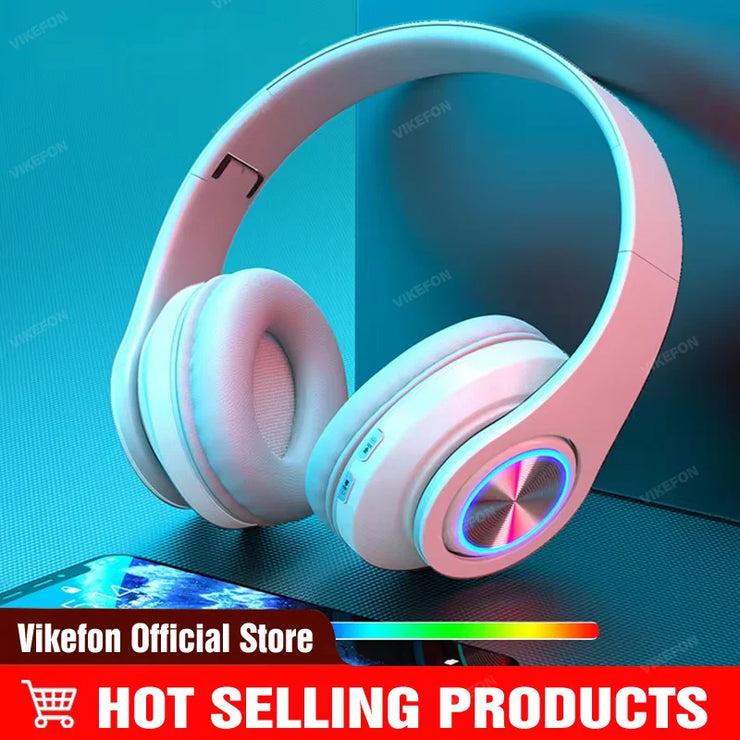 Wireless Gaming Headset – RGB Lights & Mic