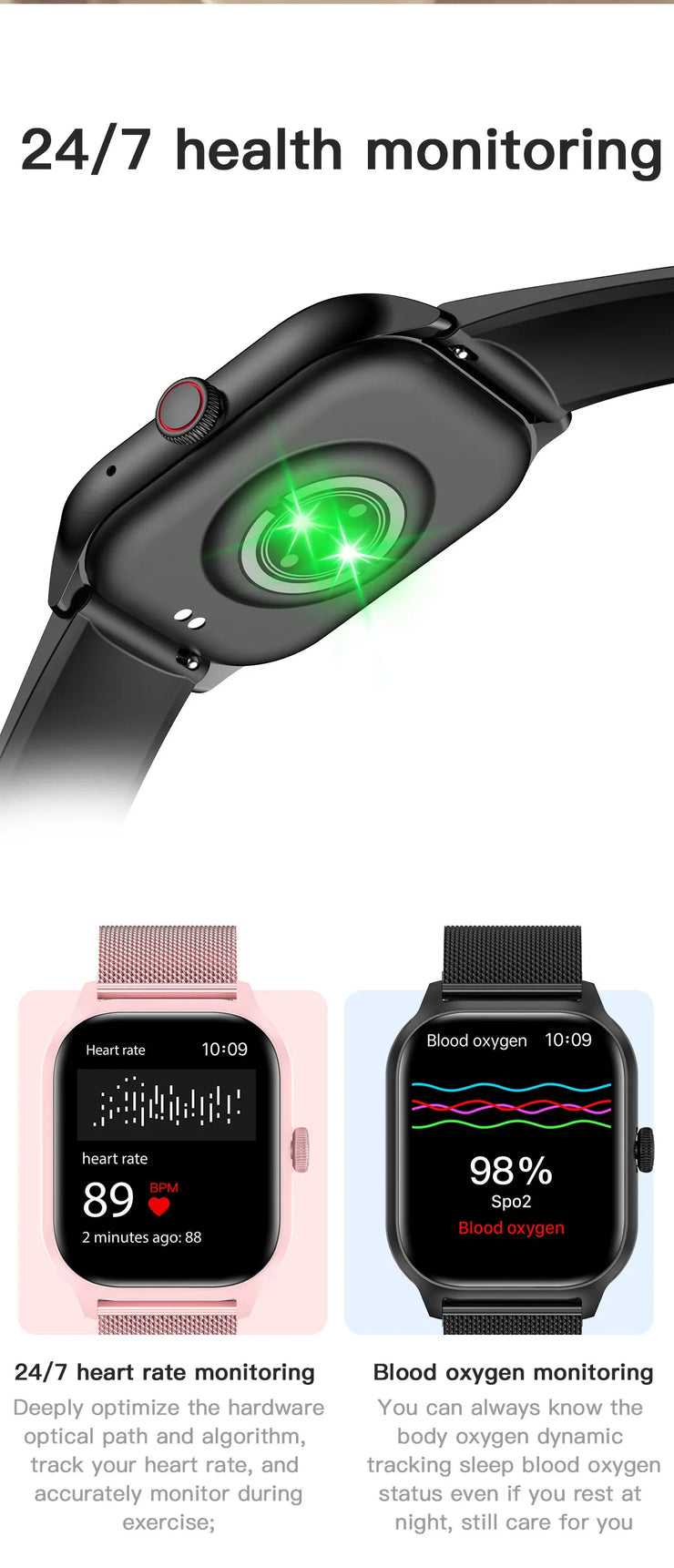 Waterproof Smartwatch with Fitness Tracker
