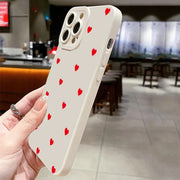 iPhone 7–15 Pro Max Red Love Heart Soft Case