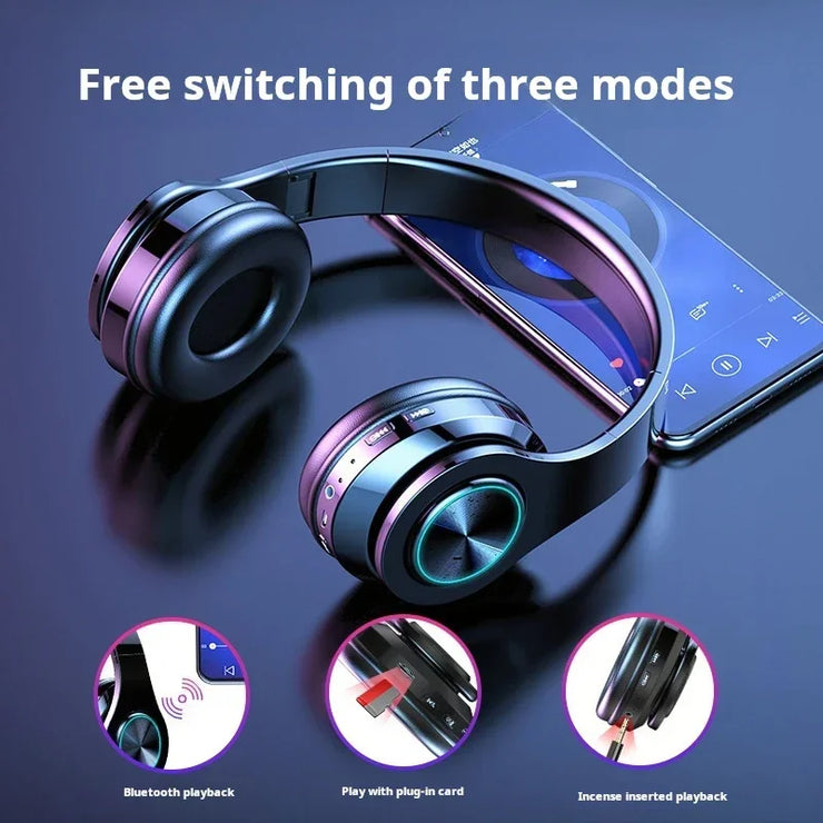 Wireless Gaming Headset – RGB Lights & Mic