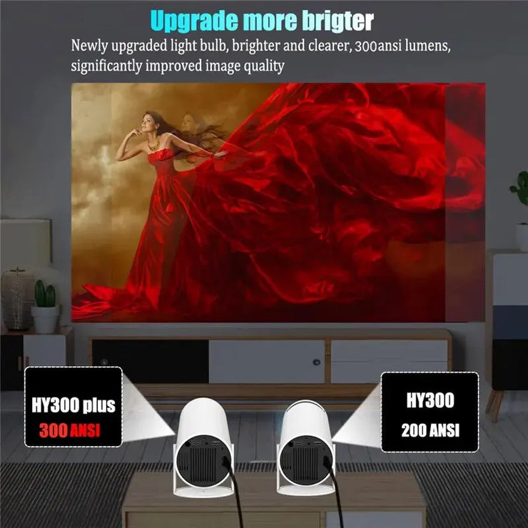 DITONG HY300 Plus 4K HD WiFi Mini Projector