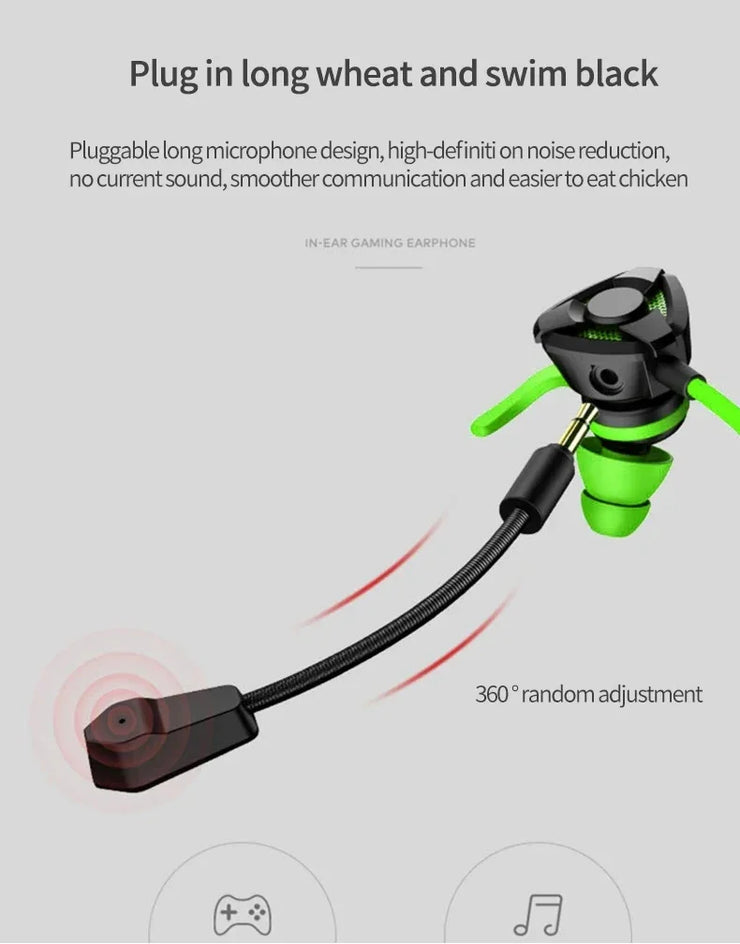 Wired Gaming Earbuds with Mic – Universal Headset