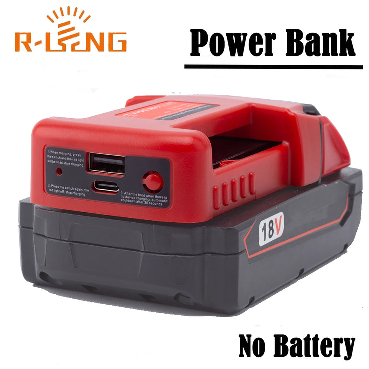 Milwaukee 18V Battery Power Bank Adapter (No Batt)