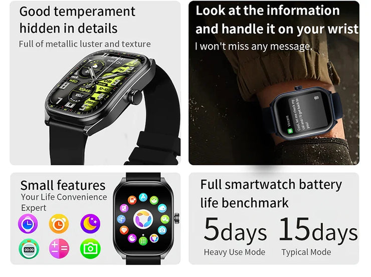 2.01'' AMOLED Smart Watch | Waterproof & Calls