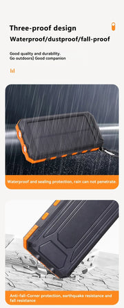 200000mAh Solar Power Bank Fast Charger