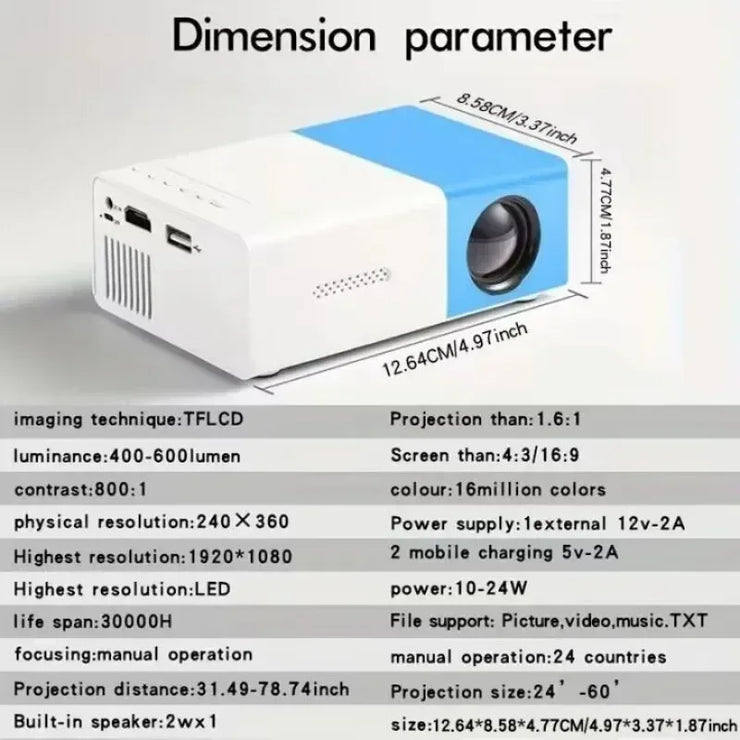 2025 YG300 Mini Portable Home Projector