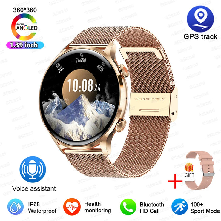 2025 AMOLED Smartwatch with GPS & Bluetooth