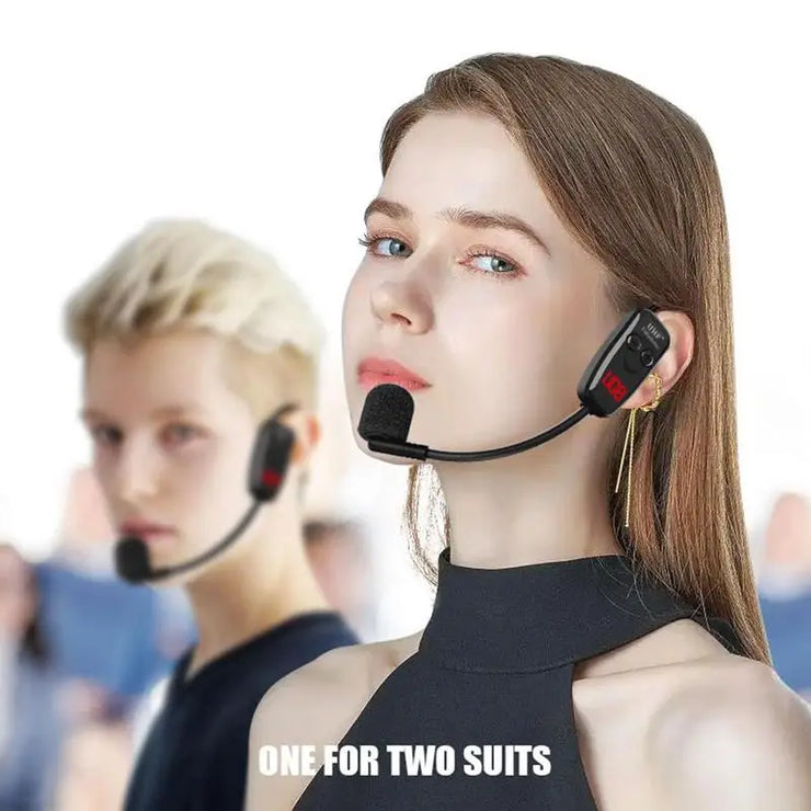 UHF Wireless Headset Microphone – Rechargeable