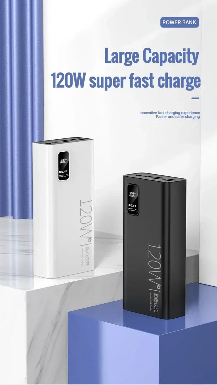 30000mAh 120W PD3.0 Power Bank with Display
