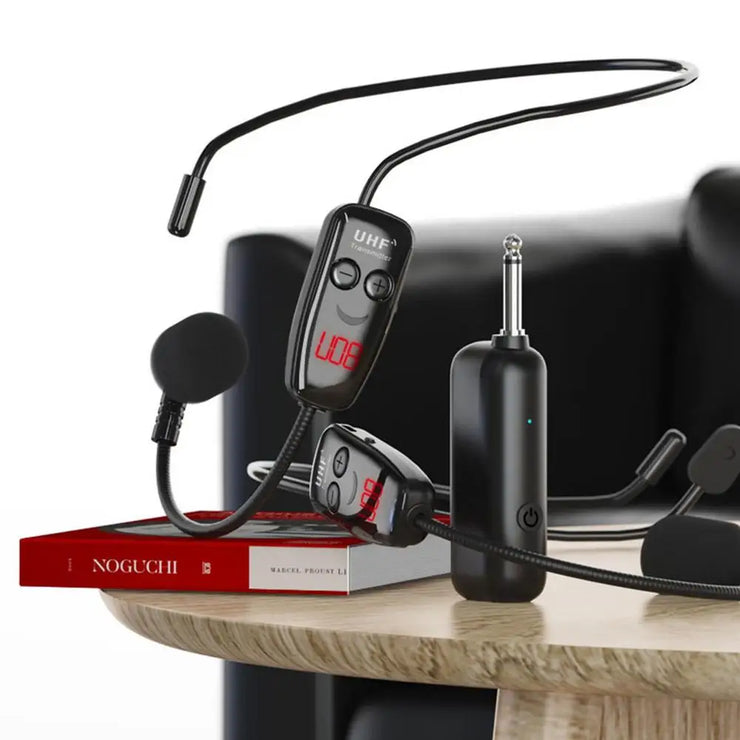 UHF Wireless Headset Microphone – Rechargeable
