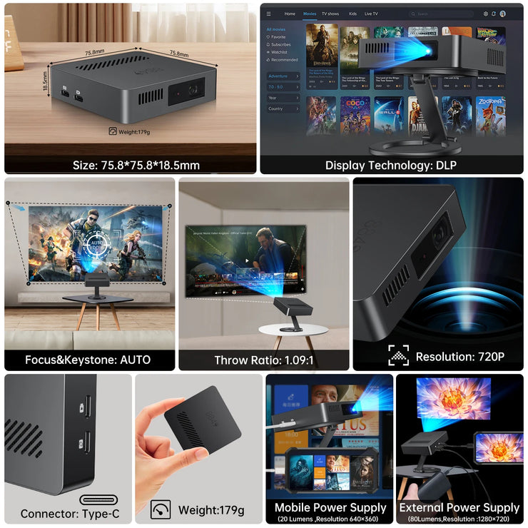 8849 MARS Mini Portable DLP Projector