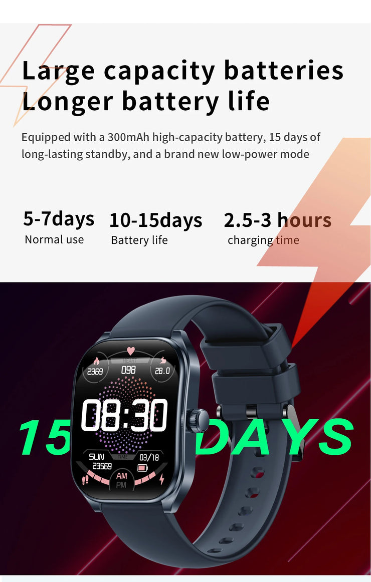 2.01'' AMOLED Smart Watch | Waterproof & Calls