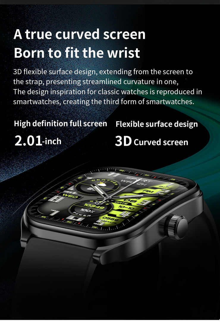 2.01'' AMOLED Smart Watch | Waterproof & Calls