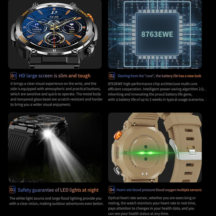 Men’s Smartwatch with HD Screen & Bluetooth Call