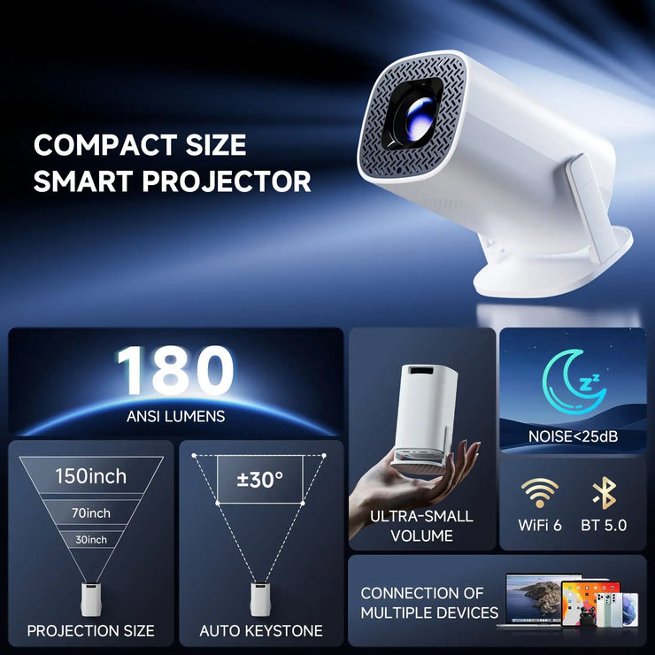 P30PRO Mini 4K Smart Projector Android 14