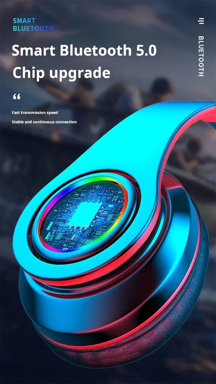 Wireless Gaming Headset w/ Mic & RGB Lights