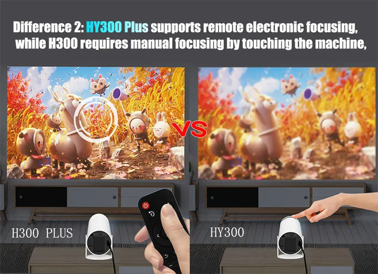 DITONG HY300 Plus 4K HD WiFi Mini Projector
