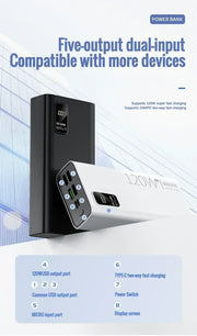 30000mAh 120W PD3.0 Power Bank with Display