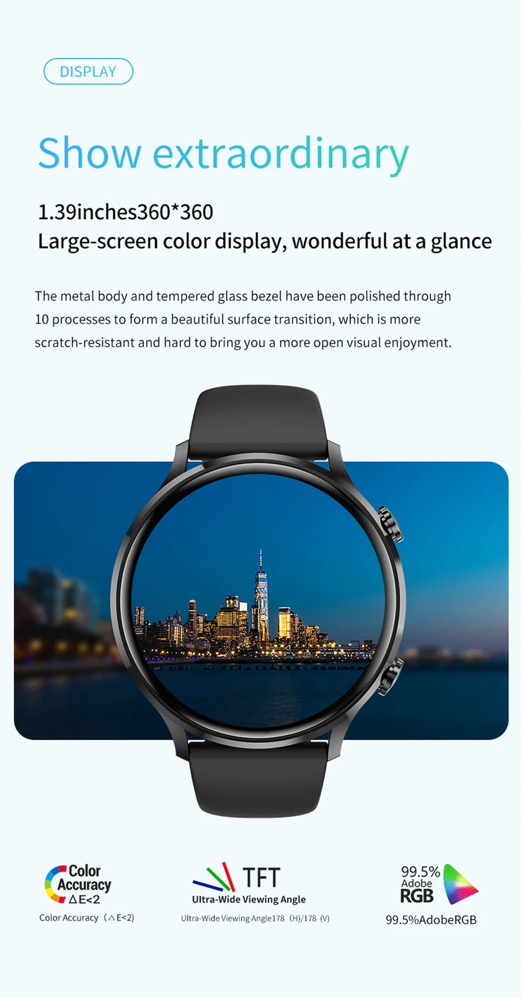 2025 AMOLED Smartwatch with GPS & Bluetooth