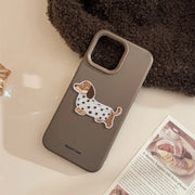 Cute Puppy Embroidery iPhone Case