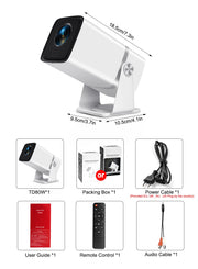 ThundeaL TD80W Mini HD Projector Android 13