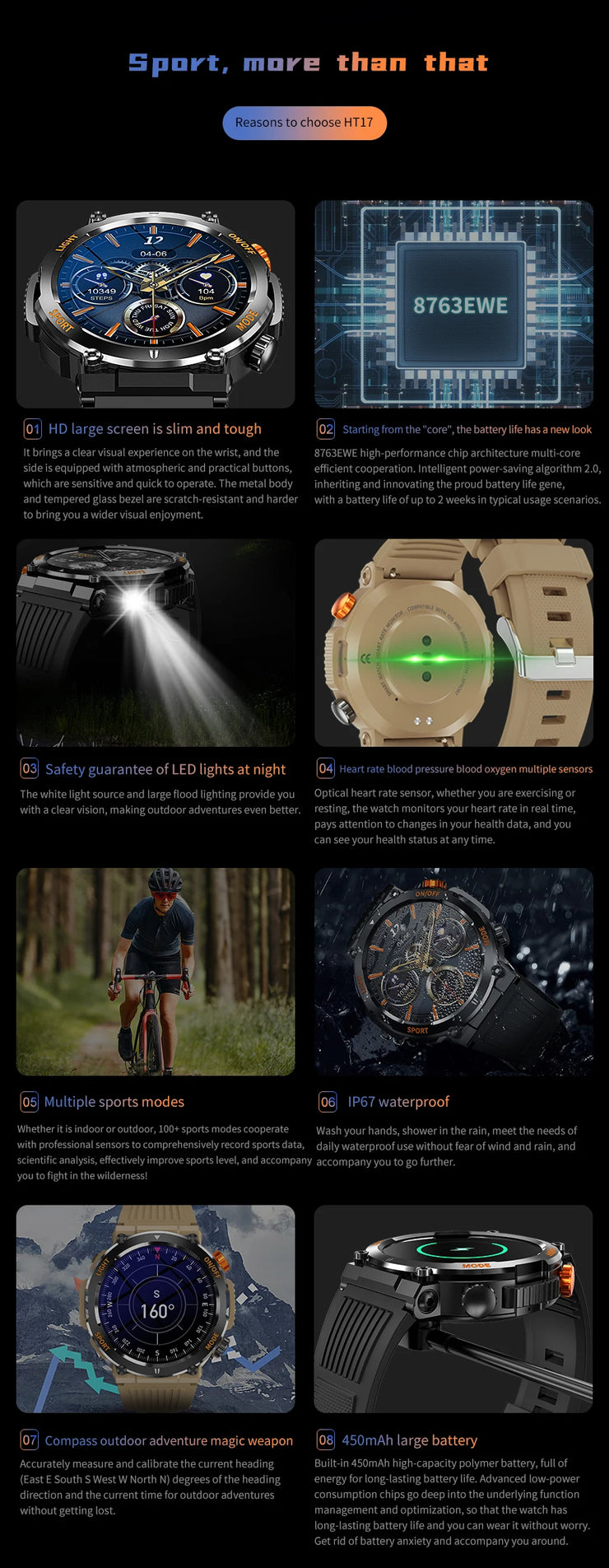 Men’s Smartwatch with HD Screen & Bluetooth Call