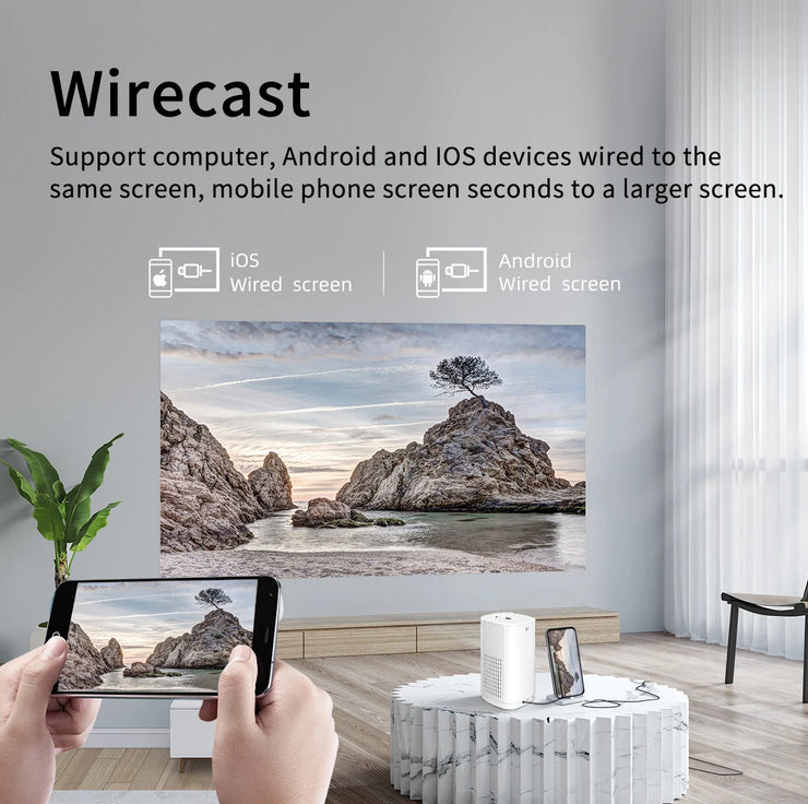 Mini Smart WiFi 4K Portable Projector