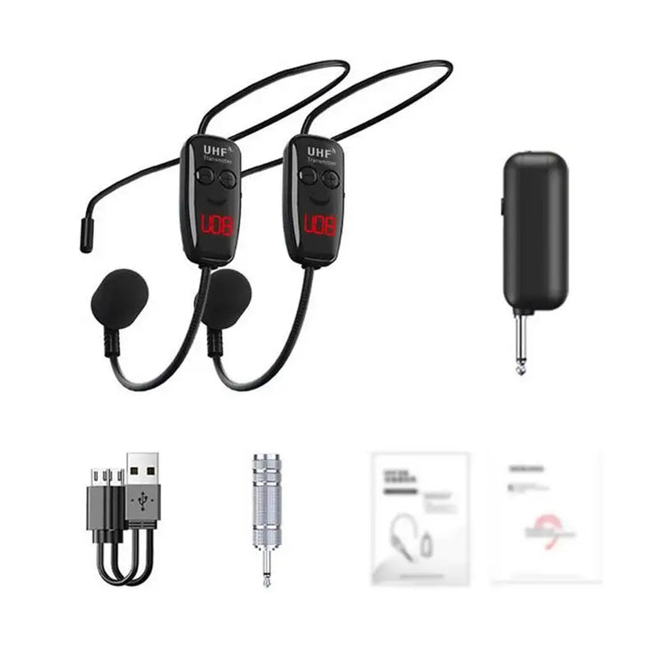 UHF Wireless Headset Microphone – Rechargeable