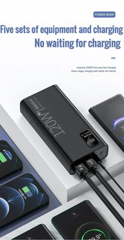 30000mAh 120W PD3.0 Power Bank with Display