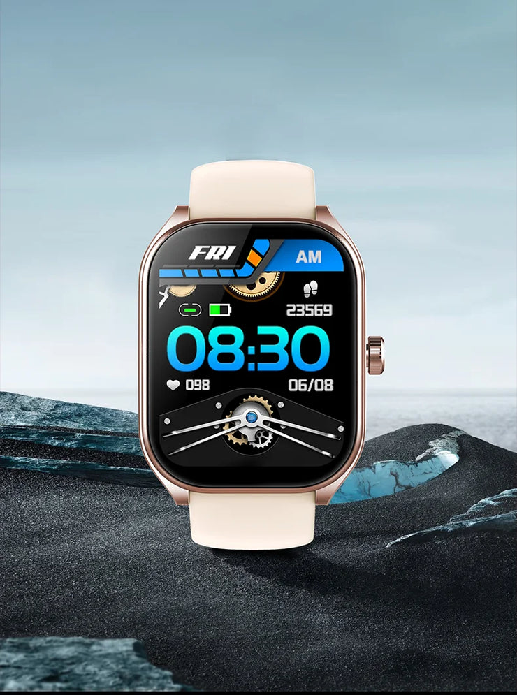 Smart Watch 2.01'' AMOLED Curved Screen IP68 Waterproof Bluetooth 5.3 Call AI Vioce Assistant Fitness Smartwatch for Men