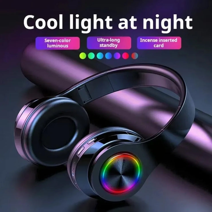 Wireless Gaming Headset w/ Mic & RGB Lights