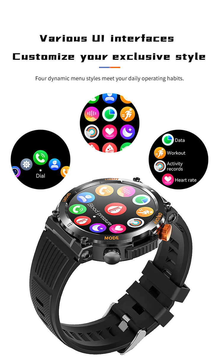 Men’s Smartwatch with HD Screen & Bluetooth Call