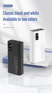 30000mAh 120W PD3.0 Power Bank with Display