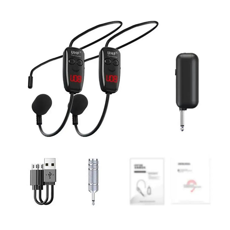 UHF Wireless Headset Microphone – Rechargeable