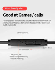 Wired Gaming Earbuds with Mic – Universal Headset