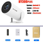 DITONG HY300 Plus 4K HD WiFi Mini Projector