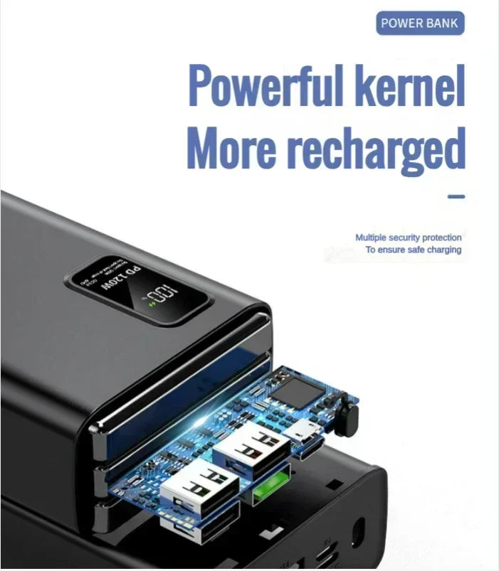 30000mAh 120W PD3.0 Power Bank with Display