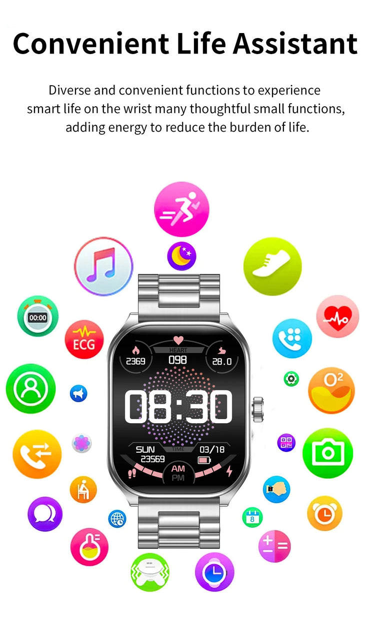 2.01'' AMOLED Smart Watch | Waterproof & Calls
