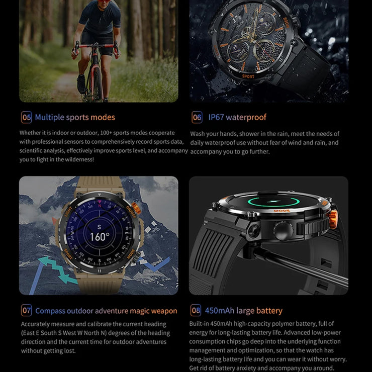 Men’s Smartwatch with HD Screen & Bluetooth Call