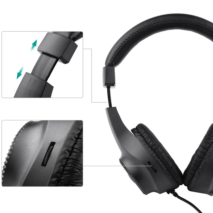 Wired Studio Monitor Headphones – 50mm Driver