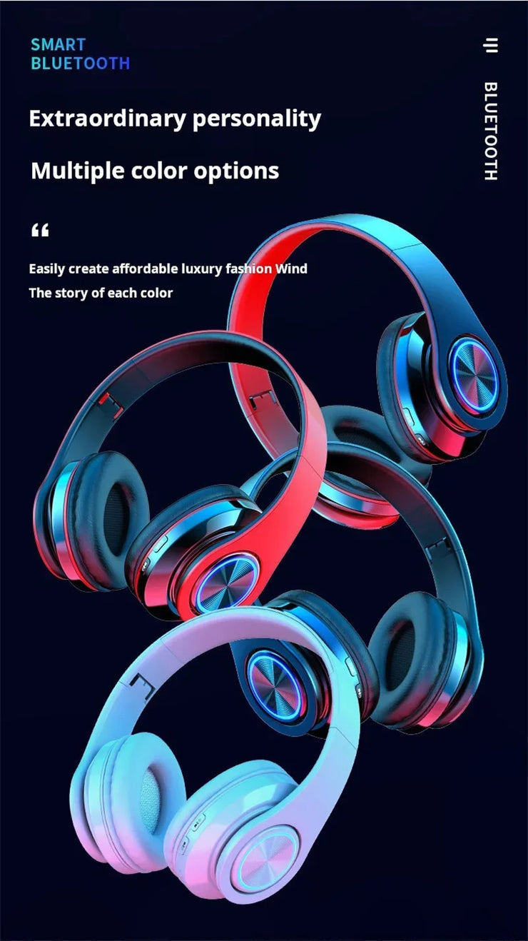 Wireless Gaming Headset – RGB Lights & Mic