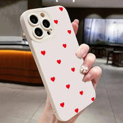 iPhone 7–15 Pro Max Red Love Heart Soft Case