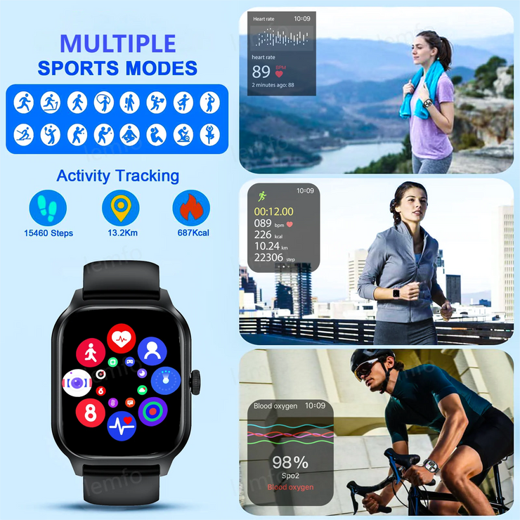 Waterproof Smartwatch with Fitness Tracker