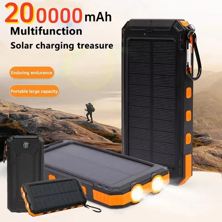 200000mAh Solar Power Bank Fast Charger