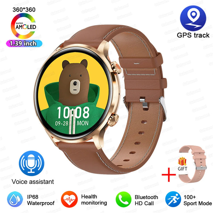 2025 AMOLED Smartwatch with GPS & Bluetooth